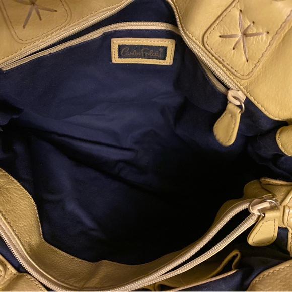 Carlos Falchi - Fatto A Mano Authentic Leather Handbag in Butternut Squa… - Picture 14 of 15